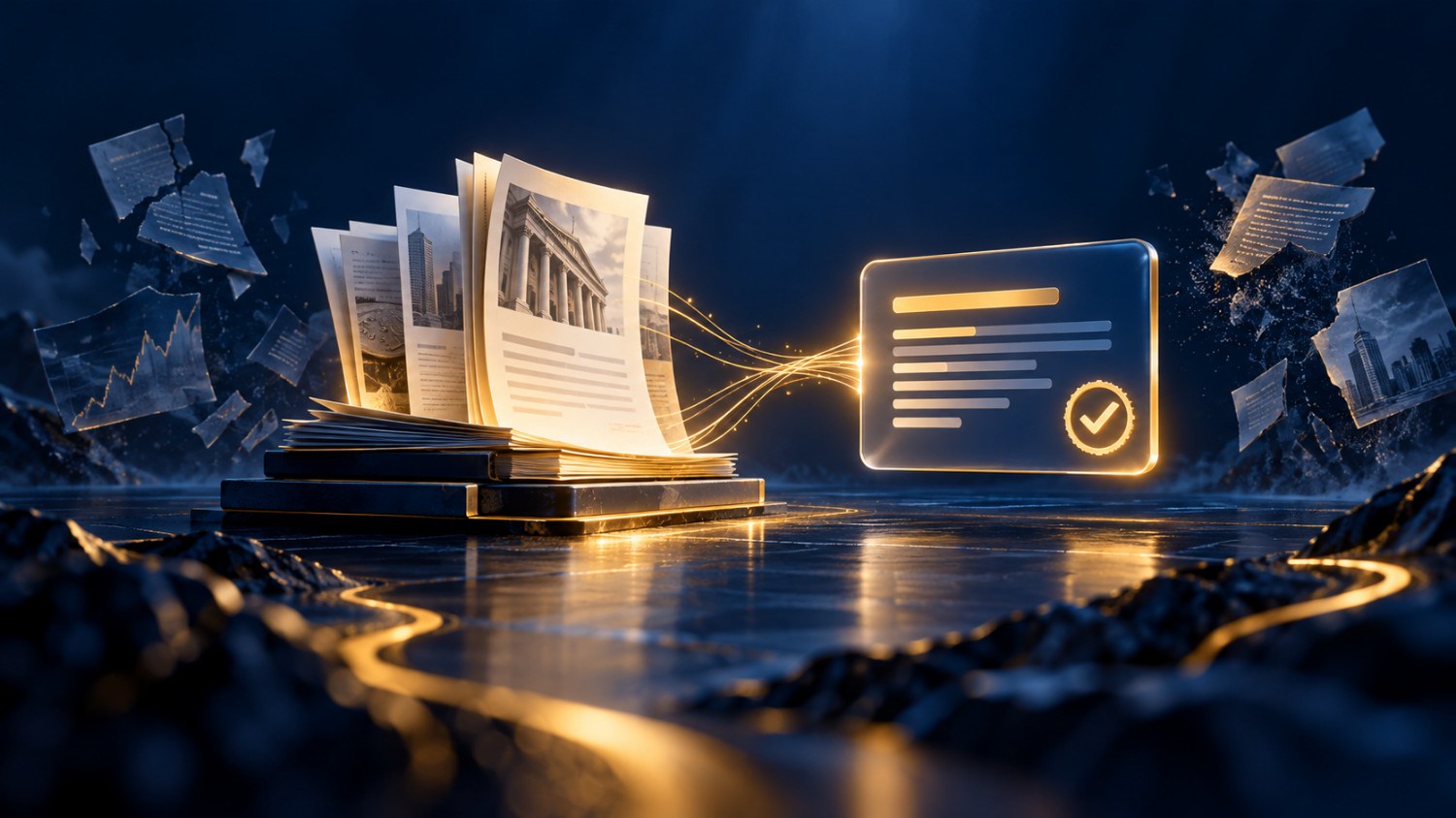 Financial source documents connected to a verified AI answer
